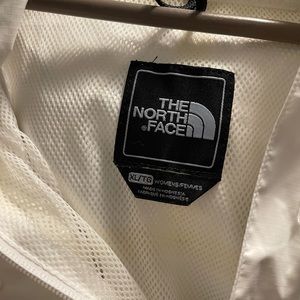 The North Face Women Jacket XL White/black Nylon Hooded Windbreaker Front Pocket